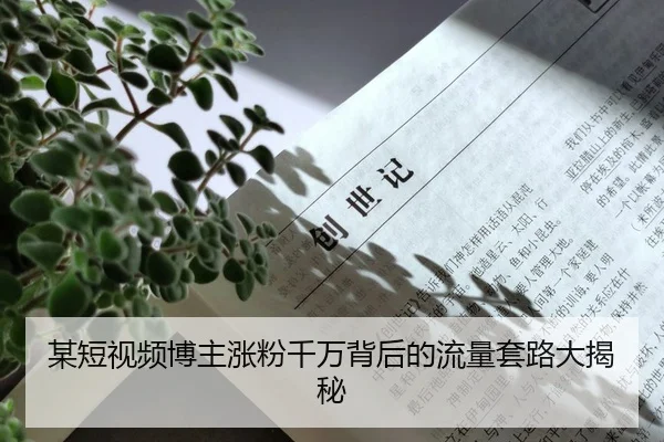 某短视频博主涨粉千万背后的流量套路大揭秘